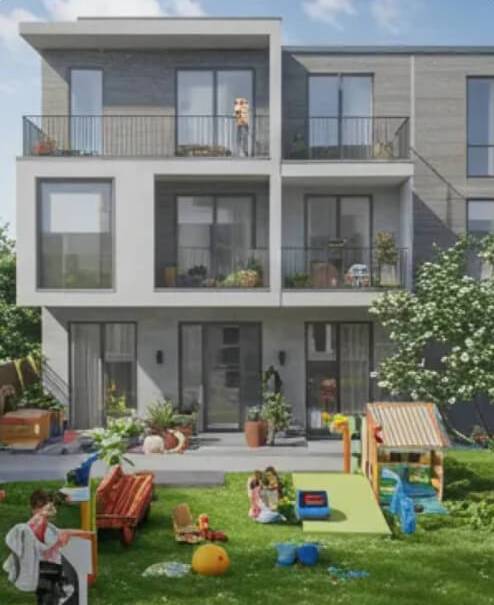 Residential area with playground